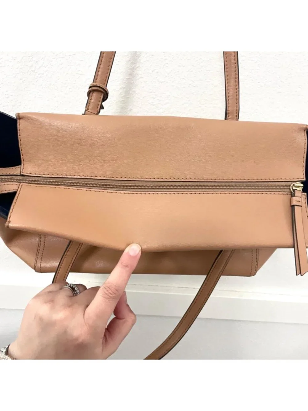Tory Burch Parker Leather Tote Light Brown Quiet Luxury Minimalist